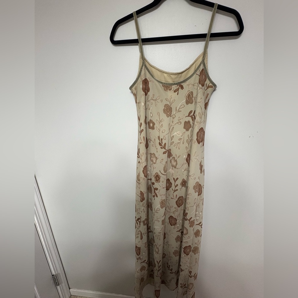 VTG Floral Spaghetti Strap Maxi Dress - Picture 2 of 5